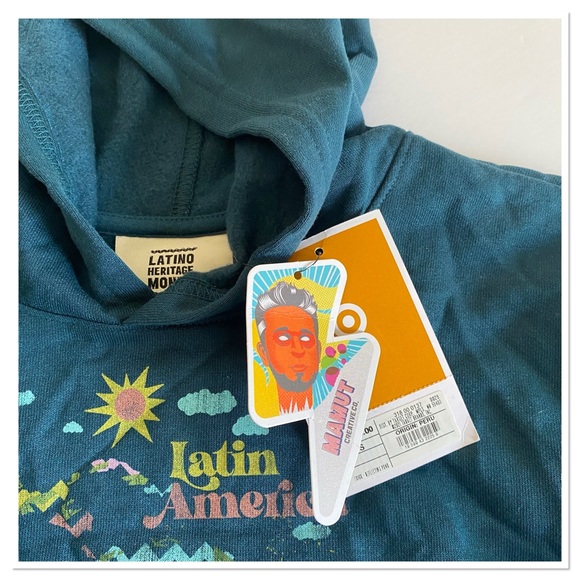 Latino Heritage Month Kids Latin America Hooded Long Sleeve Sweatshirt NWT - Picture 3 of 3